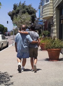 Hovie and Eli Walking