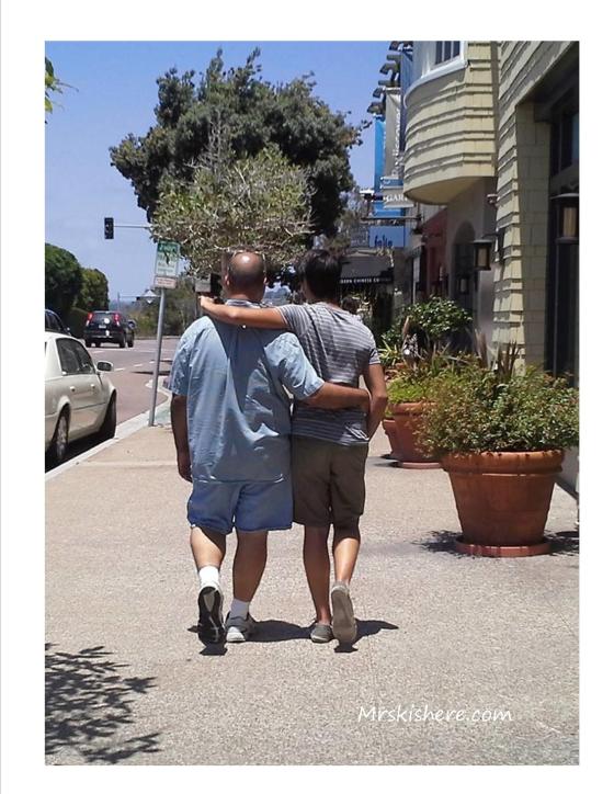 Hovie and Elie Walking